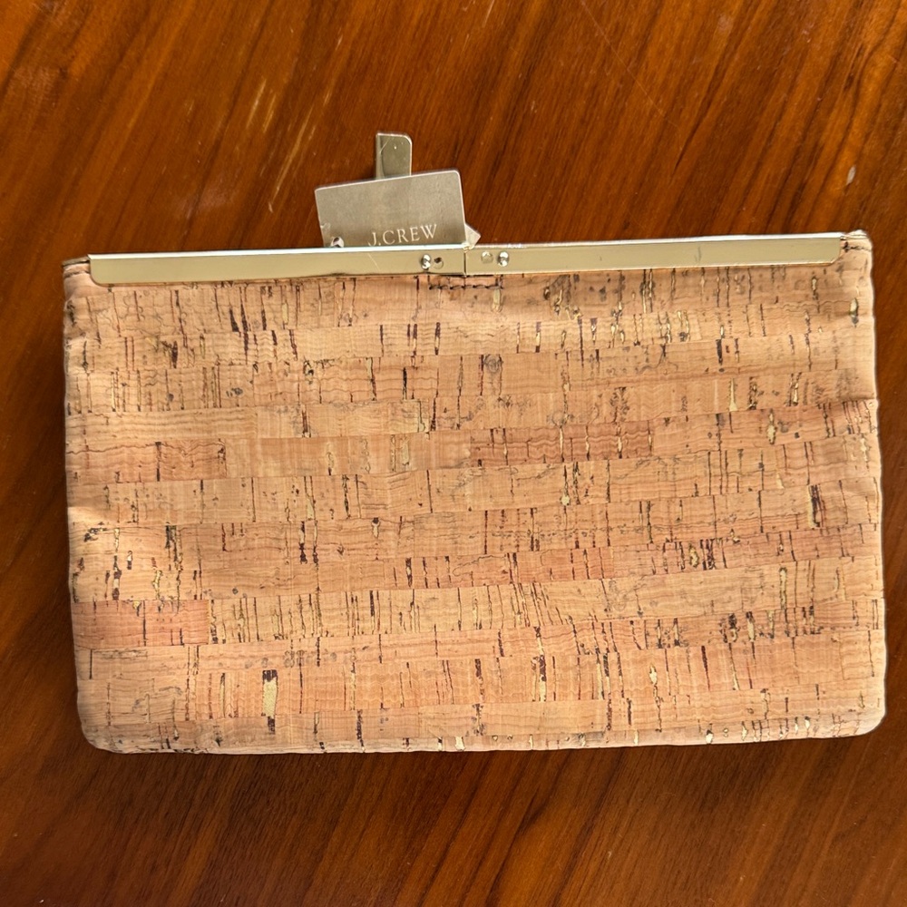 J. Crew Natural Cork Clutch